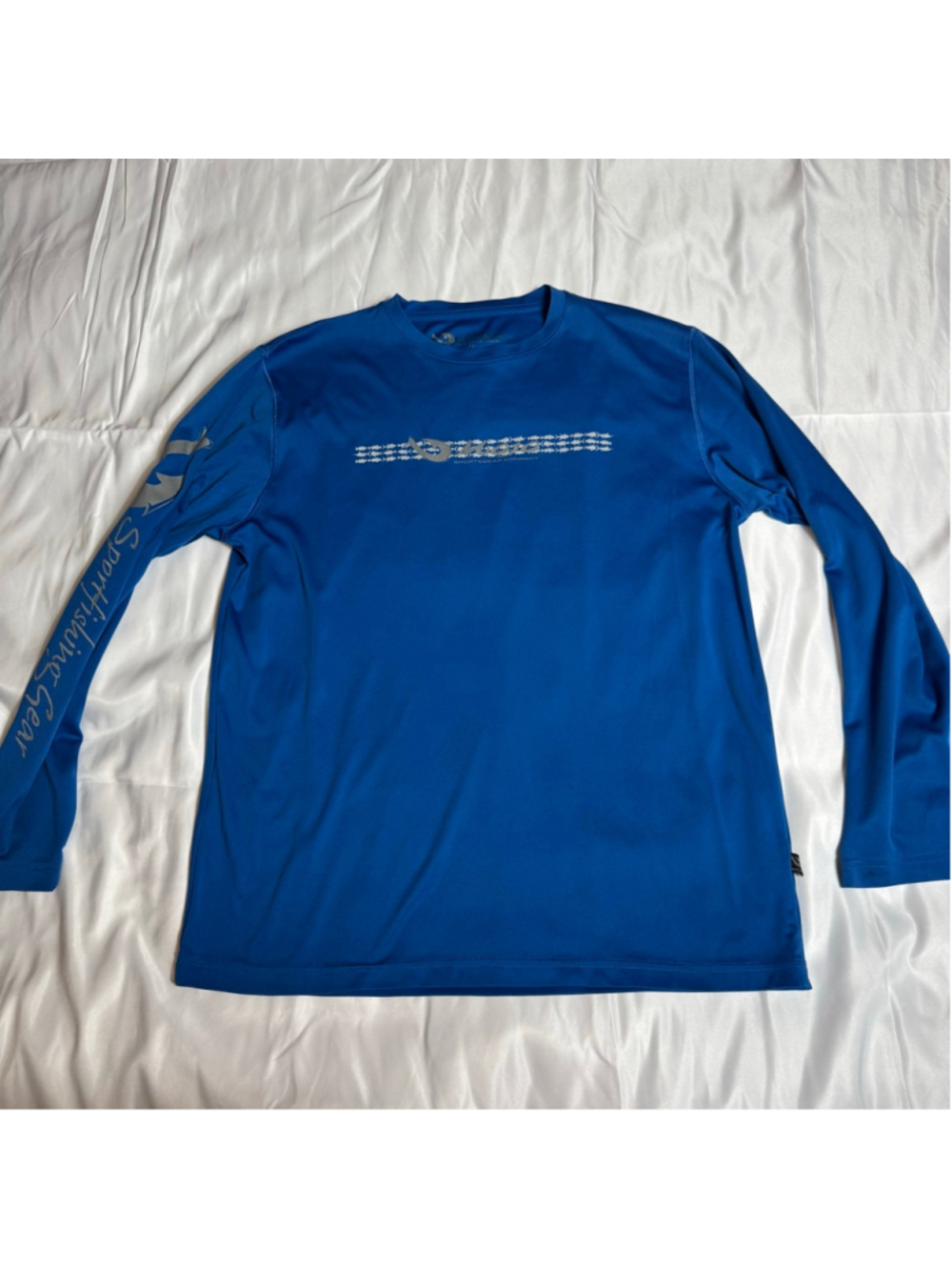 Men's Mojo Blue Long Sleeve Fishing Tee M